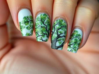 Nail art inspired by under the oak tree by Kim suji
