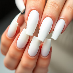 Long white french with chrome over
