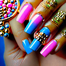 make fun summer nails (pinks or blues) with some gold accents (beads, chrome)