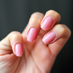 Cute pink nails