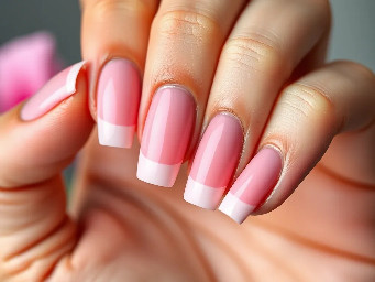 Pink beach French tip