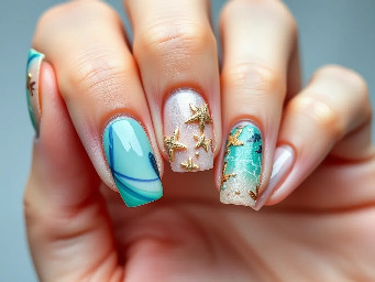 Beachy nails that are not gel and all natural