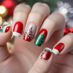 Cute Christmas manicure