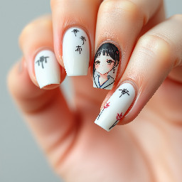 Apothecary Diaries Anime style, Minimalistic Jinshi and Mao Mao