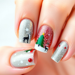 Cute Christmas manicure