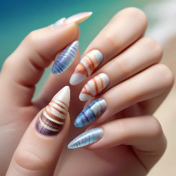 manicure ideas featuring sea shell designs