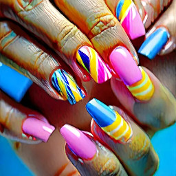 Fun spring summer colorful, pink blue yellow