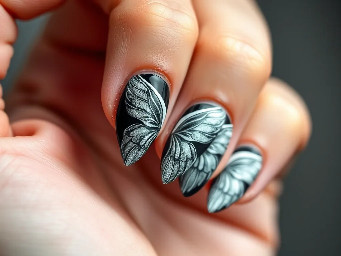 FAIRY WINGS STICKERS, ALTERNATIVE, BLACK, WHITE, NUDE
