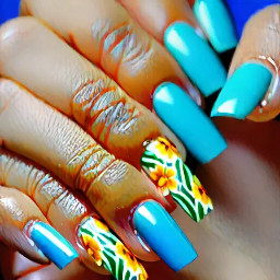 Cute bright summer nails