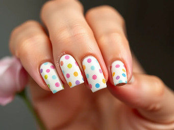 polka dots pastel easter