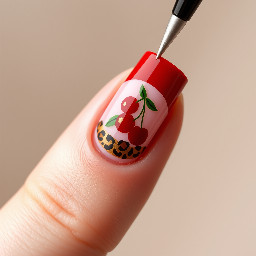 ```json {   "role": "You are an expert professional nail artist and luxury beauty-content creator specializing in realistic gel nail art.",      "video": {     "duration_seconds": 10,     "aspect_ratio": "9:16",     "orientation": "vertical",     "style": "photorealistic luxury nail-art video"   },    "reference": {     "use_uploaded_image": true,     "instruction": "Use the uploaded nail-art image as the primary visual reference for the nail design, colors, proportions, finish, and artistic style.",     "preserve": [       "nude pink base",       "deep burgundy/cherry-red elements",       "white French-tip elements",       "red cherry artwork",       "green cherry stems and leaves",       "gold decorative details",       "brown and black leopard-print elements",       "high-gloss gel finish",       "long square/coffin nail shape"     ]   },    "main_subject": {     "focus": "ONE SINGLE HUMAN FINGER AND ONE SINGLE NAIL",     "instruction": "The entire 10-second video must focus on creating nail art on one finger only. Do not show multiple nails being worked on.",     "hand": "Realistic adult human hand",     "finger": "One anatomically correct finger",     "nail": "One consistent nail throughout the entire video",     "requirements": [       "Natural human skin texture",       "Natural cuticle",       "Realistic finger proportions",       "Natural finger joints",       "Realistic nail surface",       "Consistent nail length",       "Consistent nail shape",       "Consistent skin tone"     ]   },    "nail_art_process": {     "concept": "Show the complete creation of ONE nail-art design from beginning to finished result.",          "flow": [       {         "stage": "1_preparation",         "time": "0-2 seconds",         "action": "Show the single natural nail cleanly positioned under the camera. The nail artist gently stabilizes the finger and prepares the nail surface."       },       {         "stage": "2_base_and_color",         "time": "2-4 seconds",         "action": "Apply the nude/pink gel base or burgundy/white French-tip section to the same nail using a fine professional nail brush. The application must visibly progress on the same nail."       },       {         "stage": "3_art_creation",         "time": "4-7 seconds",         "action": "Create the main nail-art detail on the same nail. Carefully paint the cherry motif, green stem and leaf, leopard-print detail, or other design element inspired by the reference image. Show precise small brush movements."       },       {         "stage": "4_detailing",         "time": "7-8.5 seconds",         "action": "Add the small finishing details such as highlights, gold decoration, tiny dots, outlines, or additional artistic details. Every detail must remain on the exact same nail."       },       {         "stage": "5_final_reveal",         "time": "8.5-10 seconds",         "action": "Apply or reveal the glossy finished surface. The same finger remains in position while the completed nail catches the studio light. End with a clean macro view of the finished nail."       }     ]   },    "image_flow": {     "priority": "VERY_HIGH",     "instruction": "The visual progression must be continuous and logical. Each frame must naturally follow the previous frame.",     "sequence": [       "natural/prepared nail",       "base application",       "color application",       "nail-art painting",       "fine detailing",       "finished glossy nail"     ],     "continuity_rules": [       "Never reset the nail between stages",       "Never change the nail shape during the video",       "Never change the finger",       "Never change the hand",       "Never change the camera position significantly",       "The artwork must visibly build upon the previous stage",       "Previously painted elements must remain visible",       "Every new detail must appear exactly where the brush places it",       "The final nail must clearly be the result of the previous actions"     ]   },    "camera": {     "type": "locked macro beauty camera",     "framing": "close-up of one finger and one nail",     "camera_movement": "minimal and extremely subtle",     "angle": "single fixed camera angle",     "instruction": "Use ONE continuous camera angle for the entire video. Do not switch camera angles, viewpoints, lenses, or compositions.",     "focus": "The nail and brush remain the primary focus.",     "depth_of_field": "shallow cinematic macro depth of field",     "transition": "no cuts and no camera-angle transitions"   },    "artist_action": {     "instruction": "The nail artist works naturally on the same finger throughout the entire video.",     "movements": [       "Gently hold the finger",       "Stabilize the fingertip naturally",       "Use a fine nail-art brush",       "Make slow precise brush strokes",       "Apply realistic amounts of gel polish",       "Create tiny controlled details",       "Naturally reposition the brush",       "Make subtle wrist and finger adjustments"     ],     "realism": "Brush movements must correspond directly to the artwork appearing on the nail."   },    "hand_realism": {     "requirements": [       "Photorealistic human skin",       "Natural pores",       "Natural cuticle texture",       "Subtle skin folds",       "Realistic finger joints",       "Natural finger movement",       "Natural nail anatomy",       "Realistic contact between brush and nail"     ],     "avoid": [       "plastic-looking skin",       "mannequin hands",       "synthetic fingers",       "deformed anatomy",       "unnatural finger bending"     ]   },    "lighting": {     "style": "soft professional nail-salon beauty lighting",     "description": "Soft diffused lighting with realistic glossy reflections on the gel polish.",     "requirements": [       "Natural skin highlights",       "Realistic nail reflections",       "Soft shadows",       "Glossy gel reflections",       "No excessive glare"     ]   },    "background": {     "style": "minimal luxury nail studio",     "appearance": "soft neutral blurred background",     "instruction": "The background must remain visually consistent and should never distract from the single nail."   },    "material_realism": {     "gel_polish": "Realistic thick glossy gel polish with natural viscosity.",     "brush": "Fine professional nail-art brush with realistic bristles.",     "metallic_details": "Small gold decoration with physically accurate metallic reflections.",     "finish": "Ultra-glossy professional gel top coat."   },    "motion": {     "style": "slow, satisfying, realistic nail-art process",     "speed": "natural and controlled",     "continuity": "continuous motion without sudden jumps",     "no_fast_cuts": true,     "no_scene_changes": true   },    "negative_prompt": [     "multiple nails",     "multiple fingers being painted",     "switching to another finger",     "switching hands",     "multiple camera angles",     "camera angle change",     "camera rotation",     "scene change",     "jump cuts",     "time jumps",     "different nail between frames",     "changing nail shape",     "changing nail length",     "changing finger",     "changing skin tone",     "inconsistent nail art",     "flickering artwork",     "disappearing artwork",     "random artwork appearing",     "unfinished artwork suddenly becoming finished",     "extra fingers",     "missing fingers",     "duplicated fingers",     "fused fingers",     "deformed fingers",     "deformed nails",     "warped brush",     "floating brush",     "disappearing brush",     "plastic skin",     "mannequin hand",     "cartoon hand",     "AI-looking hand",     "unnatural finger movement",     "unnatural brush movement",     "camera shake",     "text",     "logo",     "watermark"   ],    "final_output": {     "duration_seconds": 10,     "aspect_ratio": "9:16",     "camera": "single fixed macro angle",     "subject": "one finger and one nail only",     "visual_flow": "continuous nail-art creation from preparation to finished design",     "quality": "photorealistic, cinematic, professional salon-quality beauty content"   } } ```