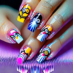 Nails inspired by the anime Given