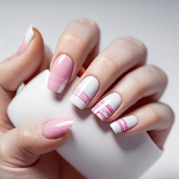 I need simple with white and pink