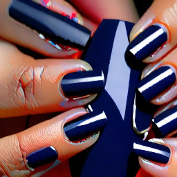 Navy blue nails