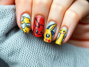 pokemon nail art