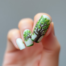 Nail art inspired by under the oak tree by Kim suji