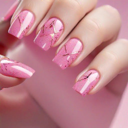 Cute pink nails