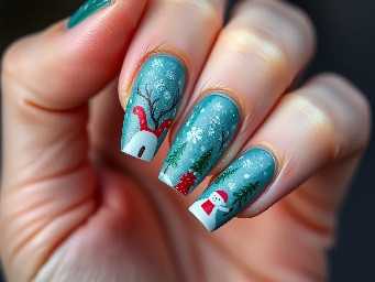 Cute Christmas manicure