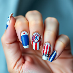 besiktas football club nail art