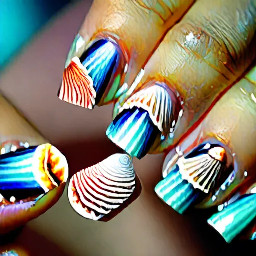 manicure ideas featuring sea shell designs