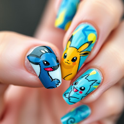 pokemon nail art