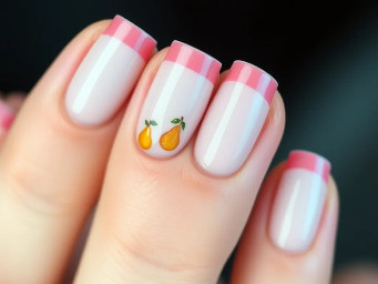 Elegant French tils with small pear designs