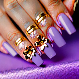 Short lilac design with single gold flower simple teens