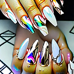 Prompt  Ultra-luxury couture nail art, long almond-shaped nails with a flawless high-gloss finish. A sophisticated blend of pearlescent chrome, translucent jelly layers, iridescent aurora shimmer, and delicate white marble veining accented with fine metallic gold foil. Each nail features a unique composition including hand-painted orchids, miniature butterflies, crystalline dew drops, floating holographic flakes, and tiny freshwater pearls. Soft blush pink fades seamlessly into milky ivory with hints of champagne and opal. Ultra-realistic lighting, professional salon quality, macro beauty photography, razor-sharp detail, elegant feminine luxury aesthetic, premium editorial fashion styling, award-winning nail competition design, perfectly manicured cuticles, luxury spa presentation, highly detailed textures, photorealistic, 8K, masterpiece.  Negative Prompt  blurry, low quality, cartoon, illustration, flat colors, poorly painted nails, deformed fingers, extra fingers, chipped polish, dirty nails, watermark, text, logo, oversaturated, unrealistic anatomy, duplicate nails, bad lighting, low resolution, noisy image.  Style Variations Quiet Luxury – nude beige, ivory chrome, gold micro-lines, subtle pearls. Mermaid Fantasy – aqua jelly, seashell chrome, pearls, holographic glitter. Dark Gothic – black obsidian chrome, silver filigree, roses, crystals. Cherry Blossom – pastel pink, sakura petals, soft glitter, delicate branches. Celestial – midnight blue, galaxies, moons, stars, silver chrome. Autumn Luxe – tortoiseshell, amber, bronze foil, maple leaves. Winter Ice Queen – icy blue chrome, snowflakes, crystal diamonds. Tropical Paradise – hibiscus flowers, turquoise marble, gold leaf, palm accents.