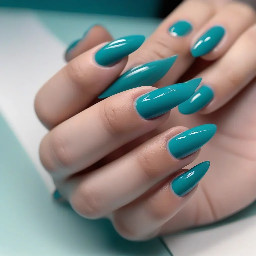 TEAL NAILS 🩵 SOME FINGERS ARE FRENCH TIP SOME ARE PLAIN FULL COLORED TEAL FINGERS. MAKE SOME FINGERS ON THE FRENCH TIP LIKE 1-2