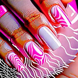 Pink and white Mable nails duck nail.