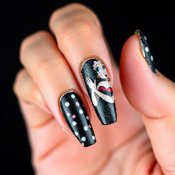 I want Betty boop drawing easy for dark nails