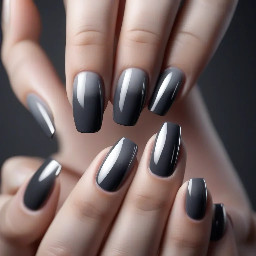 Dark Grey with chrome gradient