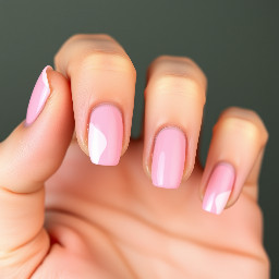 short almond half pink half pastel orante summer vibes