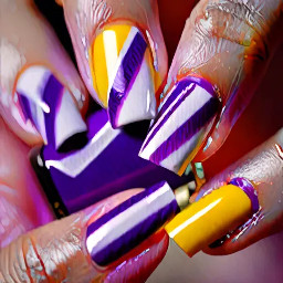 purple white yellow