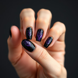 Simple easy black and purple Gothic
