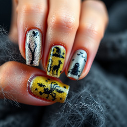 Create a spooky Halloween set that is witch themed