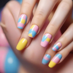 Easter cute simple pink blue yellow