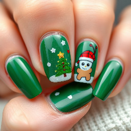 Cute Christmas manicure