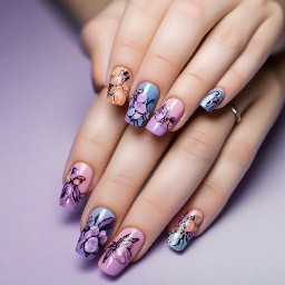 I want you to create an original and stylish nail design using simple colors and a nice color duo. It should be unique, something I won’t get bored of, and versatile enough to match many outfits.
