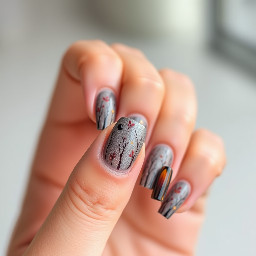 moody fall nails with each nail being unique
