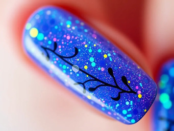 Nail art using covets efflorescence album art