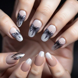 FAIRY WINGS STICKERS, ALTERNATIVE, BLACK, WHITE, NUDE