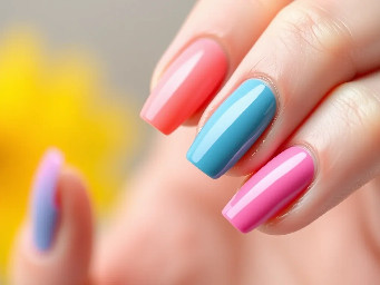 I want you to create an original and stylish nail design using simple colors and a nice color duo. It should be unique, something I won’t get bored of, and versatile enough to match many outfits.