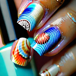 manicure ideas featuring sea shell designs