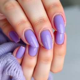 Lavender musty purple nails with sleek kindof y2k gorgous nail design for prom