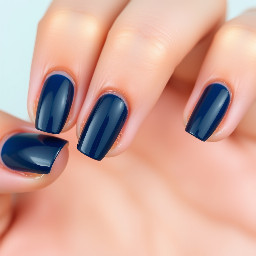 Navy blue nails