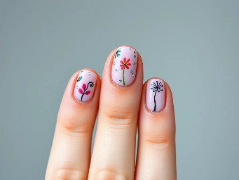 create nail art with multiplication 9