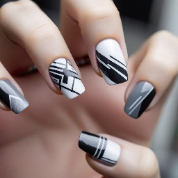 White, black, gray Cool Street art