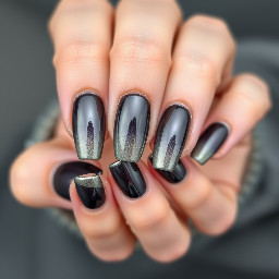 Dark Grey with chrome gradient