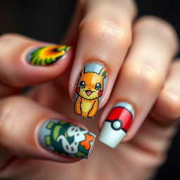 pokemon nail art